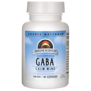 Source Naturals GABA Calm Mind, 750 mg, 45 Ct