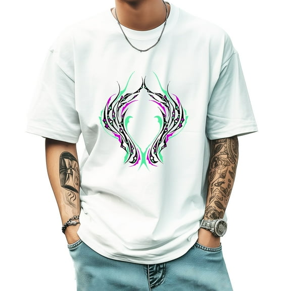 Graphic Tees for Men Summer New Print Casual Tee Fashion Trend Sports Shirt Select