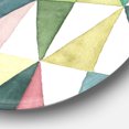 thumbnail image 3 of Designart 'Mixed Green Geometric Pattern II' Geometric Metal Circle Wall Art - Disc of 36, 3 of 5