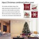 thumbnail image 4 of Cateissary 4 piezas funda de almohada decorativa de Navidad cremallera fiesta Año Nuevo Navidad funda de almohada decoración hogar sofá cama silla Kits de decoración para fiestas Cateissary HA069230-00B, 4 of 6