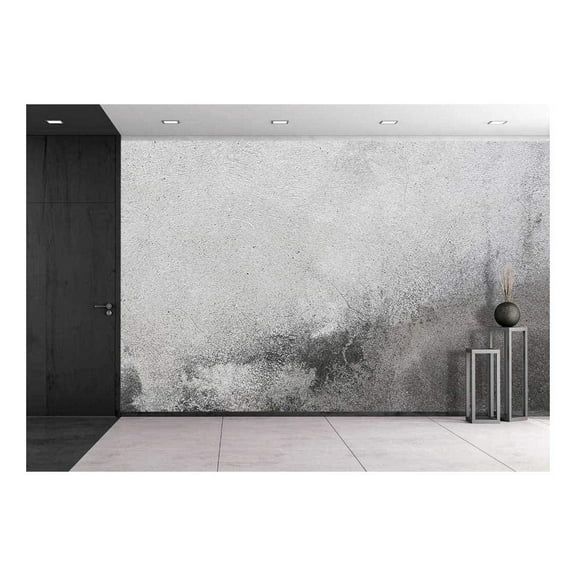 wall26 - Old Wall Texture Gray Plaster Grunge Background - Removable Wall Mural | Self-Adhesive Large Wallpaper - 100x144 inches