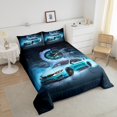 thumbnail image 4 of Erosebridal Racing Car Comforter Sets Toddler Size,Extreme Sports Comforters & Duvets,Gradient Bedroom Decor,Reversible,Breathable,2pcs, 4 of 7