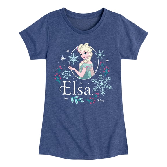 Frozen - Winter - Elsa & Snowflakes - Toddler & Youth Girls Short Sleeve Graphic T-Shirt