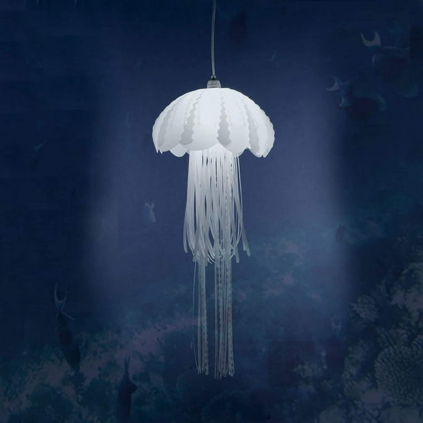 Jellyfish Led Chandelier,Modern Acrylic Pendant Lighting,Glowing Jellyfish  Theme Ceiling Light Fixture Haning Lamp for Aquarium Bar Home Art DecorA  30x85cm(12x33inch) 