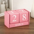 thumbnail image 5 of Calendario Perpetuo de Bloques de Madera Vintage Uxcell, Bloques de Exhibición de Mes y Fecha de Madera Reutilizables para Escritorio 6.1", Rosa, 5 of 5