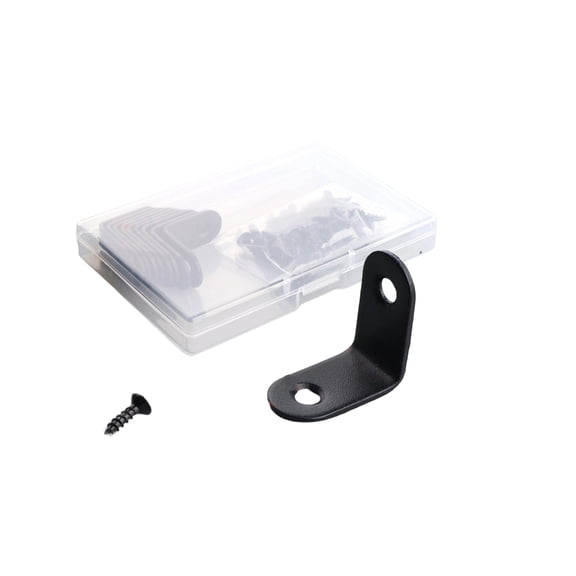 10Pcs L Shaped Stainless Steel Corner Brace Wood Board Support Connectors Furniture Mounting Brackets for Home Office