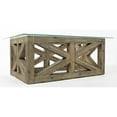 thumbnail image 2 of Jofran Table Basse en Verre de Route Hampton en Gris Sablé, 2 of 8