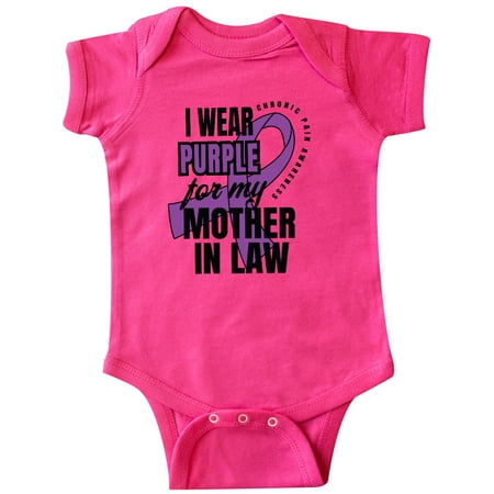 

Inktastic Chronic Pain I Wear Purple For My Mother in Law Gift Baby Boy or Baby Girl Bodysuit