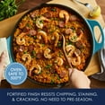 thumbnail image 6 of Rachael Ray NITRO 14 inch Cast Iron Skillet with Side Handles, Agave Blue, 6 of 10