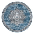 thumbnail image 3 of Unique Loom Nyla Collection Area Rug - Smile (5' 3" Round Blue/Light Blue), 3 of 7