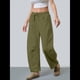 thumbnail image 4 of Pantalones Deportivos para Mujer con Cintura Elástica, Pierna y Cordón Ajustable, Estilo Palazzo Informal con Bolsillos. Verde XL, 4 of 6