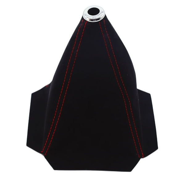 Youkk Gear Shift Collars Boot Suede Auto Shifter Knobs Cover Gaiter Shift Lever Ball Dust-proof Handbrake Red Line