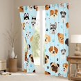thumbnail image 3 of Homewish Kawaii Pet Dog Kitchen Curtains,Cute Animal Al Black Out Curtains Pack of 2 (42x63 Each),Blue, 3 of 6