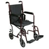 Roscoe Aluminum Transport Chair Burgundy 1 Count