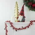 thumbnail image 2 of Northlight Tinsel and Polka Dot Commercial Christmas Garland - 50' x 1.5" - Red - Unlit, 2 of 3