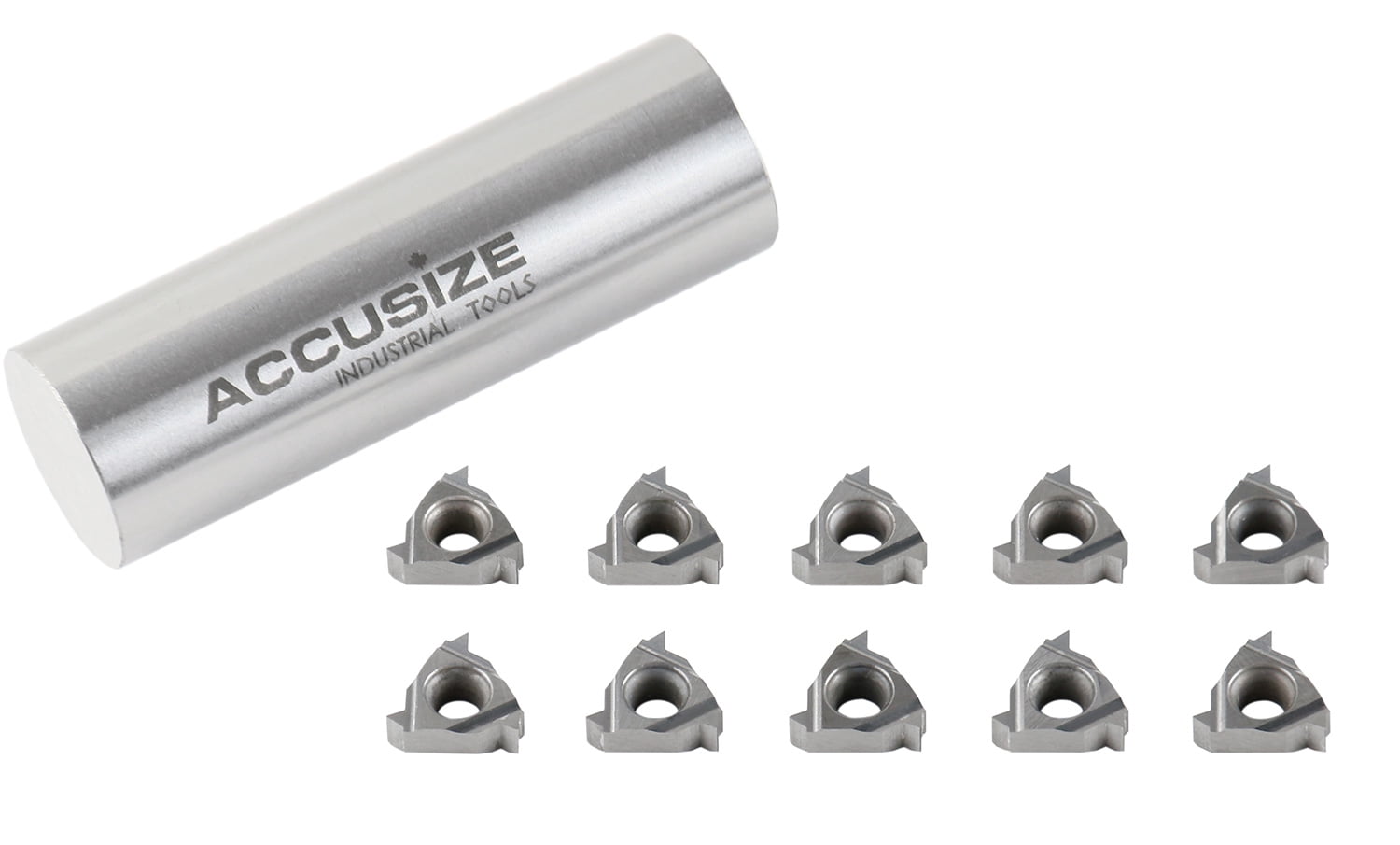 Accusize 11ER A60 Carbide Inserts, for External Threading Aluminum, 10 Pcs Set, 2600-0015x10