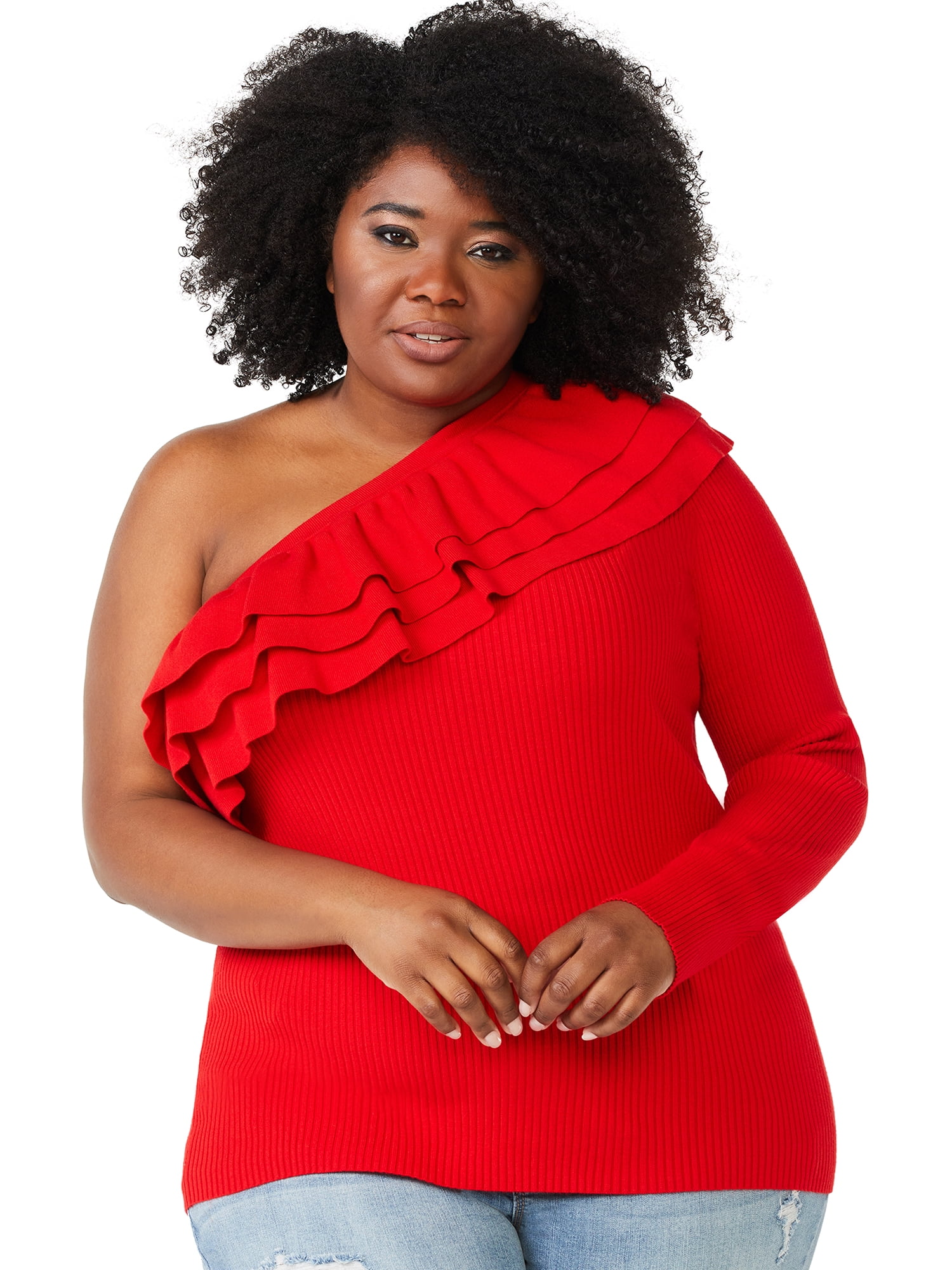 plus size red sweater