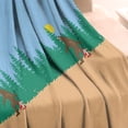 thumbnail image 2 of Blue Bigfoot and Guitar Pattern Blanket,Comfortable Soft Flannel Throw Blanket,All Season,Warm Lightweight Blankets for Sofa Bed Couch Living Room Chair,50"x60", 2 of 4