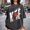 thumbnail image 2 of Comfort Colors K@nye West Red Jacket Graphic T-Shirt - Vintage Distressed Hip Hop Streetwear Tee, 2 of 4