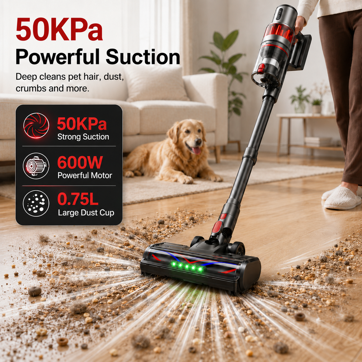 Amumu V10 Cordless Stick Vacuum Cleaner photo 2