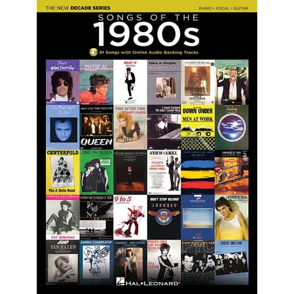 Songs of the 1980s - The New Decade Series with Online Backing Tracks Piano Vocal Guitar Songbook Over 80 Iconic Hits wi, (Paperback)