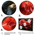 thumbnail image 3 of Designart "Morning Gloss Red and Black Roses" Floral Floater Framed Wall Decor, 3 of 7
