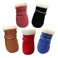 thumbnail image 4 of Dog Winter Boots Warm Winter Little Pet Dog Shoes Fleece Snow Booties for Small Dogs Anti-Slip Sole Paw Protectors Dogs Cold Days Outdoor Walking Running, 4 of 5