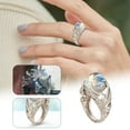 thumbnail image 2 of 925 Sterling Silver Rings for Women Gemstone Birthstone Halo Engagement Rings Angel Wings Wedding Band Moonstone Diamond Promise Rings Mothers Day Anniversary Birthday Gifts #11 A,10, 2 of 7