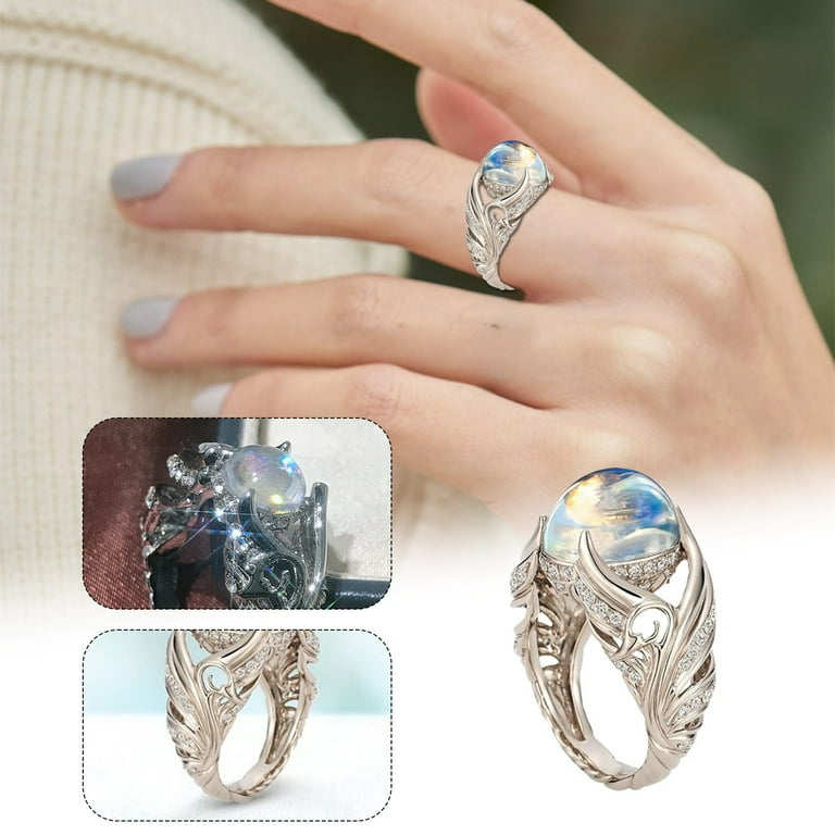 Silver Ring For Women Gorgeous Angel Wedding Band Engagement Rings Jewelry Accessory Walmart