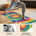 thumbnail image 4 of Rainbow Tie Dye Mandala Pattern Hot Yoga Mat Towel Non Slip for Hot Yoga - Quick-Drying Yoga Mat Cover with 4 Corner Pockets with Travel Bag - Hot Yoga Towel Non Slip 70"x26", 4 of 6