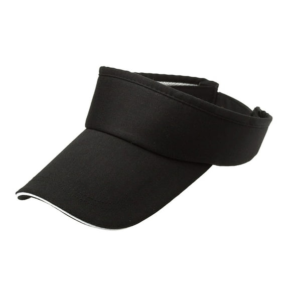 Raindrops 1Set Sun Visors Black Adjustable Sports Sun Hat With UV Protection For Travel And Summer Activities