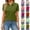 30# Army Green, variant on Polo Shirts for Women Summer Casual Button Placket Short Sleeve Shirts Textured Collared Golf Shirts Tops with Pocket Light Gray XL