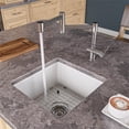 thumbnail image 1 of Pemberly Row Polished Stainless Steel Retractable Single Hole Kitchen Faucet, 1 of 11