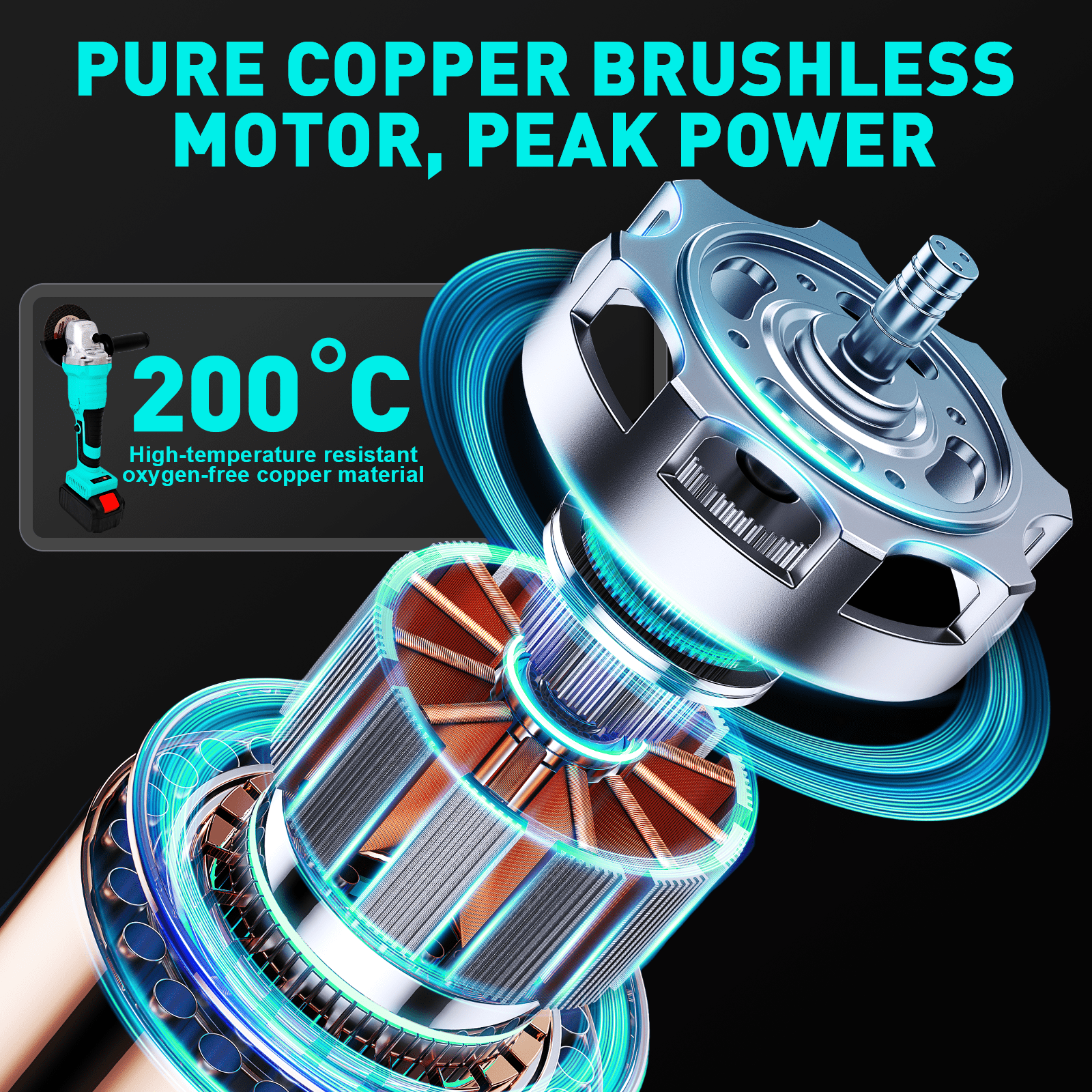 4" 21V 1500mah Electric Cordless Angle Grinder,Angle Grinder Tool Cutting Tool with 1 Batteries,Charger, and 3 Cutting Discs for Cutting, Polishing, Grinding, and Rust Removal