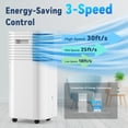 thumbnail image 6 of Windowless Air Conditioner Portable 1800CFM w/4 Modes&3 Speeds, 15H Timer&20 FT Remote, 3 Gal Tank for 24H Cooling Swamp Cooler, 4 Ice Packs, 120° Swing Evaporative Air Cooler for Room Indoor, 6 of 9