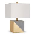thumbnail image 1 of Henn&Hart 18.5" Concrete Stone Base Table Lamp in Dipped Gold, 1 of 10