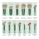 thumbnail image 2 of Brochas De Maquillaje Profesional 13 pz Verde, 2 of 5
