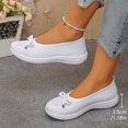 thumbnail image 4 of Womens Breathable Knit Mesh Slip On Loafers Casual Bow Ballet Flats Shoe Comfortable Round Toe Lightweight Walking Shoe Business Office, 4 of 8
