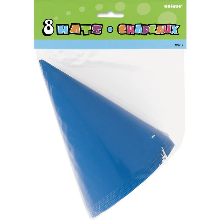 Unique Industries Blue Birthday Party Hats 8 Count