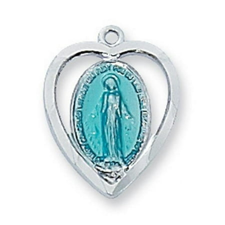 0.62 x 0.49 x 0.6 in. Sterling Silver Miraculous Pendant