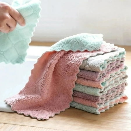 

30pcs Soft Microfiber Cleaning Cloths Non-stick Oil Dish Cloth Rags For Kitchen Household Dish Towels