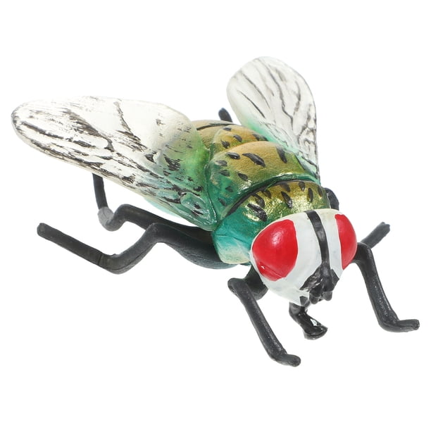 BRIGHTFUFU Moscas de plástico, insectos falsos realistas, bromas, trucos, bichos, insectos simulados para bromas, suministros para fiestas, accesorios para insectos de broma.