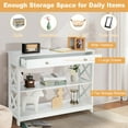 thumbnail image 5 of YYAo Console Table, Entryway Table, Console Sofa Table, Display Shelf,Console Table 3-Tier with Drawer and Storage Shelves-White, 5 of 10