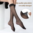 thumbnail image 2 of YooGuoGuo Womens 6 Pairs Knee High Sheer Tight Stockings Silky Ultra Thin Through High Elasticity Stockings Reinforced Toe, 2 of 7