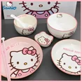 thumbnail image 4 of Sanrio Tableware Cinnamoroll Bowl Spoon Plate Cartoon Kawaii Ceramic Tableware Kitchen Utensil Food Storage Set Household Gifts, 4 of 5