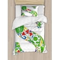 thumbnail image 1 of Letter S Twin Size Duvet Cover Set, Nature Inspired Capital Letter S with Spring Elements Design Flowers Leaf Pattern, Decorative 2 Piece Bedding Set with 1 Pillow Sham, Multicolor, by Ambesonne, 1 of 3