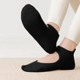 thumbnail image 6 of Naotn Women Stretch Knit Hollow Out Flat Socks Dot Bottom Grip Socks Yoga Gym Workout Breathable No Show Socks, 6 of 10