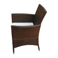 thumbnail image 5 of vidaXL Patio Dining Set Patio Table and Rattan Chair Outdoor Furniture Set, 5 of 6