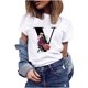 thumbnail image 1 of Gibobby Casual Playera de Manga Corta para Mujer Cuello corto Fashion Casual T imprimir Round Top Mujeres camisas femeninas(Blanco,XL), 1 of 4