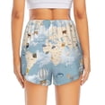 thumbnail image 2 of Lsque Animals Travel World Map Printed Women's Running Shorts with Liner Pockets,Elastic Quick Dry Workout Athletic Gym Yoga Shorts,Womens High Waist Shorts-Large, 2 of 9